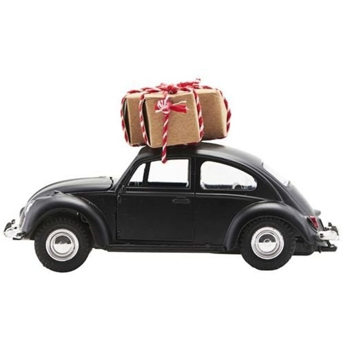 Xmas Car, Dekoration, sort, 12,5 cm