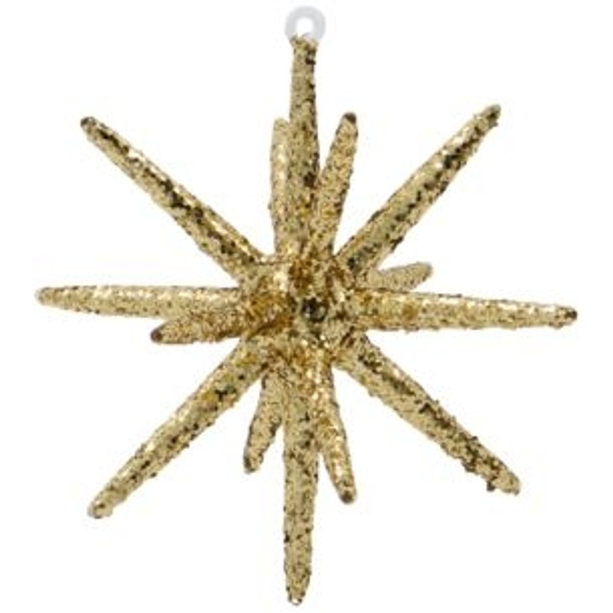 Spike, Ornament, brun m. glimmer, 12 cm