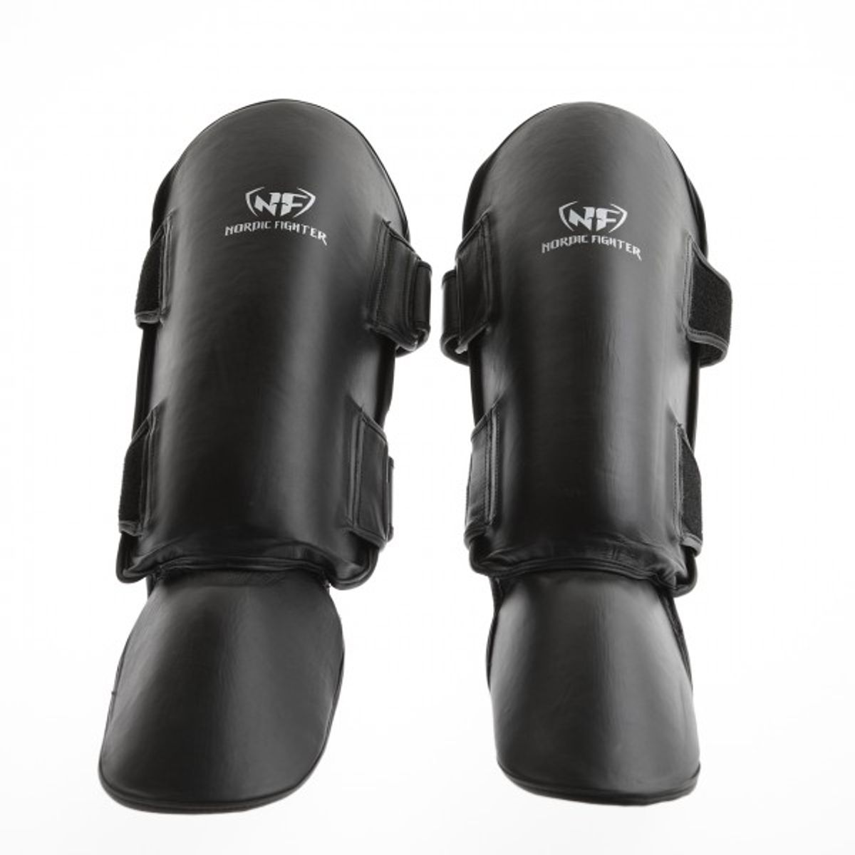 Nordic Fighter Shin Guards Instep Type 2 Benskinne Læder Sort Medium