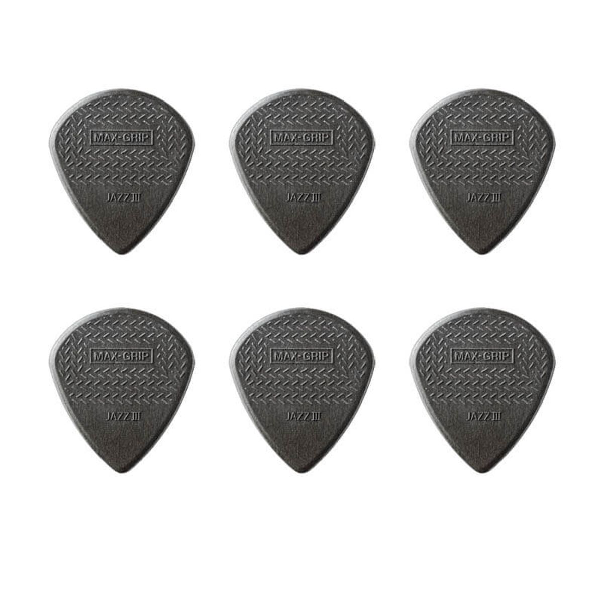 Dunlop Max Grip Jazz III Carbon plektre (6 stk.)