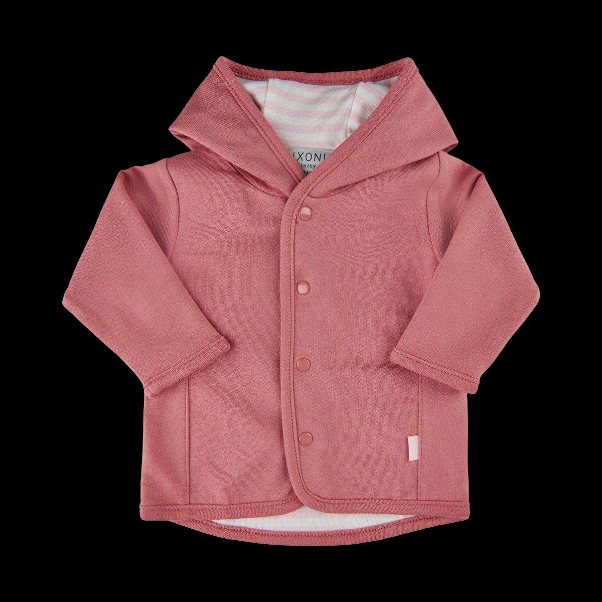 Fixoni Børne Cardigan i økologisk bomuld - Dusty Rose - 56