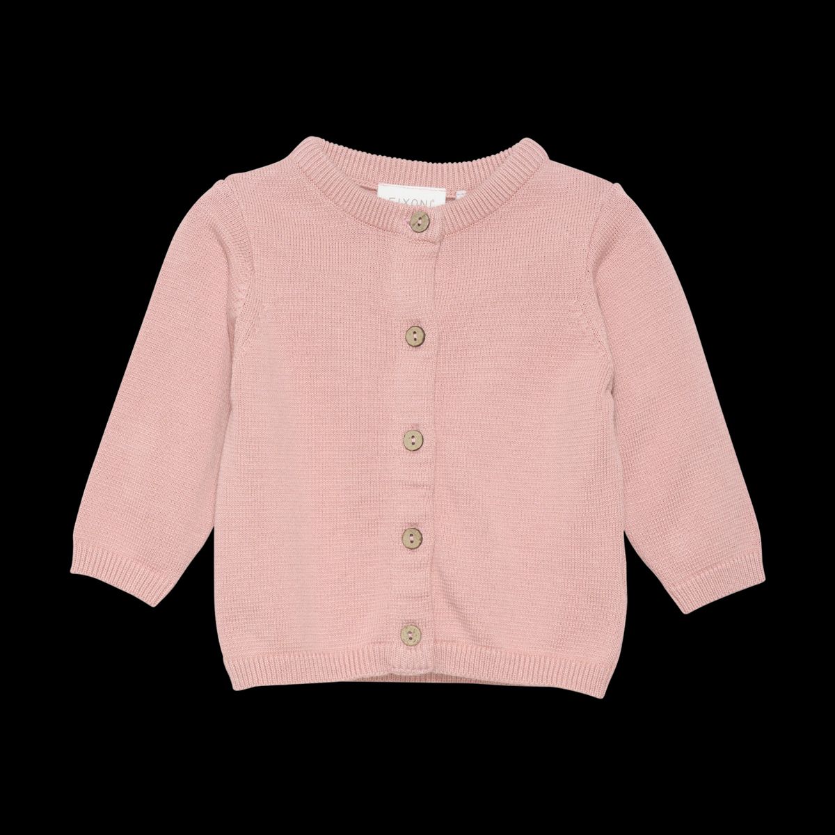 Fixoni Børne Cardigan i økologisk bomuld - Misty Rose - 56