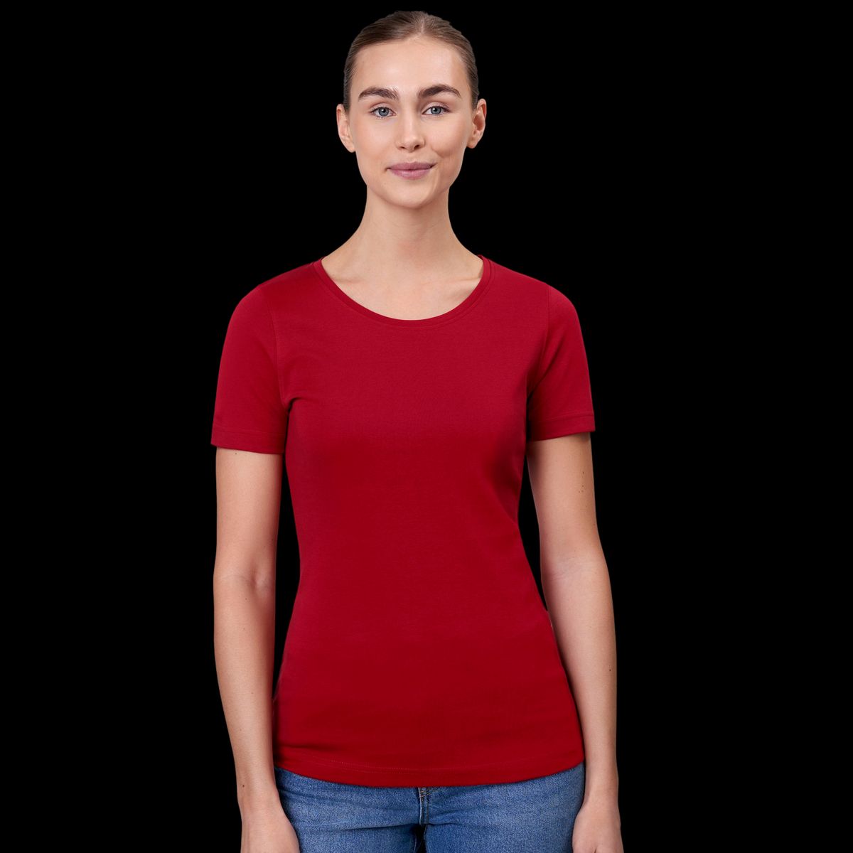 ID Interlock Dame T-shirt - Rød - M