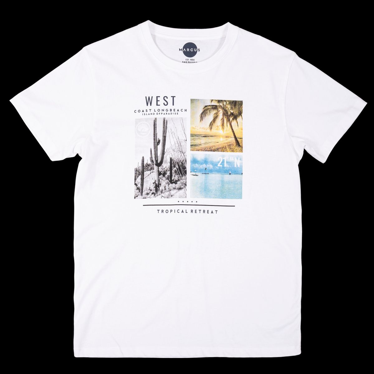 Marcus Radley Herre T-shirt - White - L