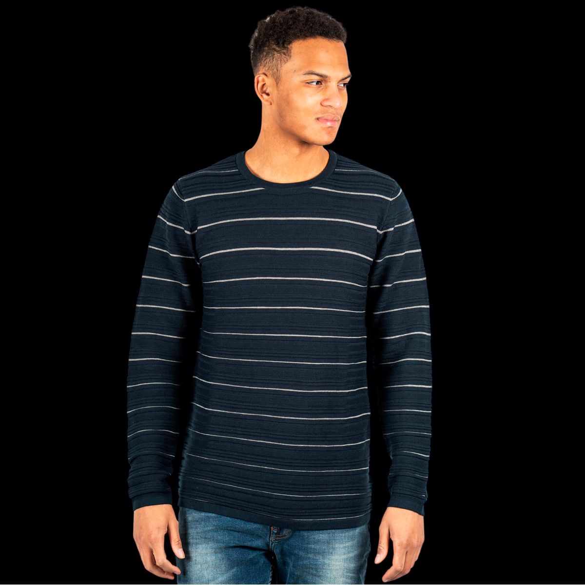 Marcus Easton 22 Herre Striktrøje - Dark Navy - XL