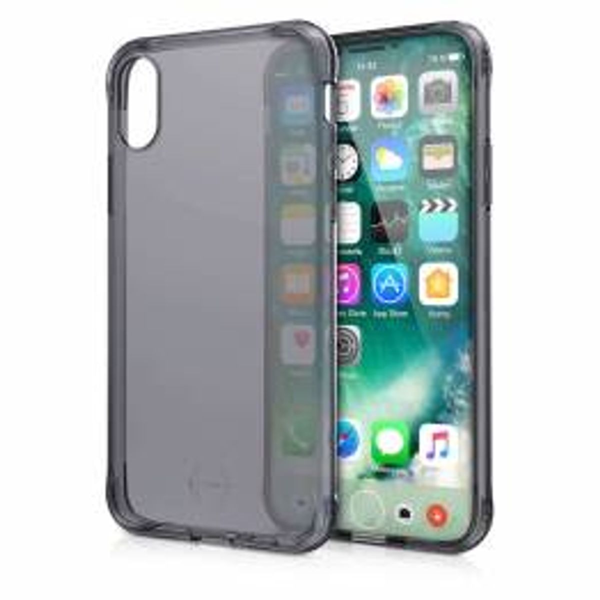 ITSKINS Gel Cover iPhone X/Xs Gennemsigtigt sort