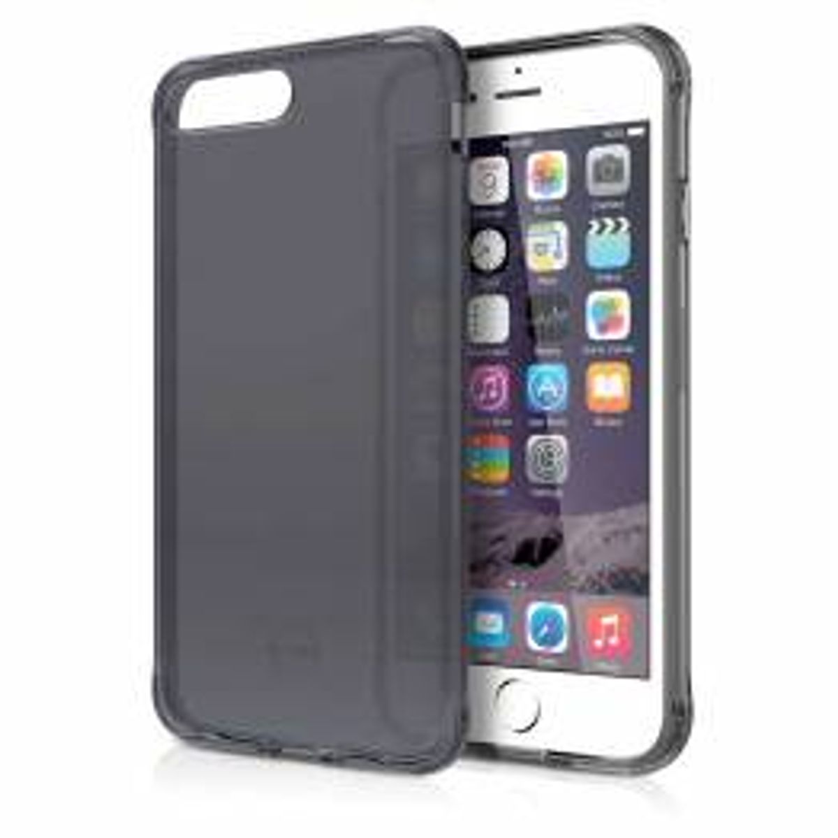 ITSKINS Gel Cover iPhone 6/7/8 Plus Gennemsigtigt sort