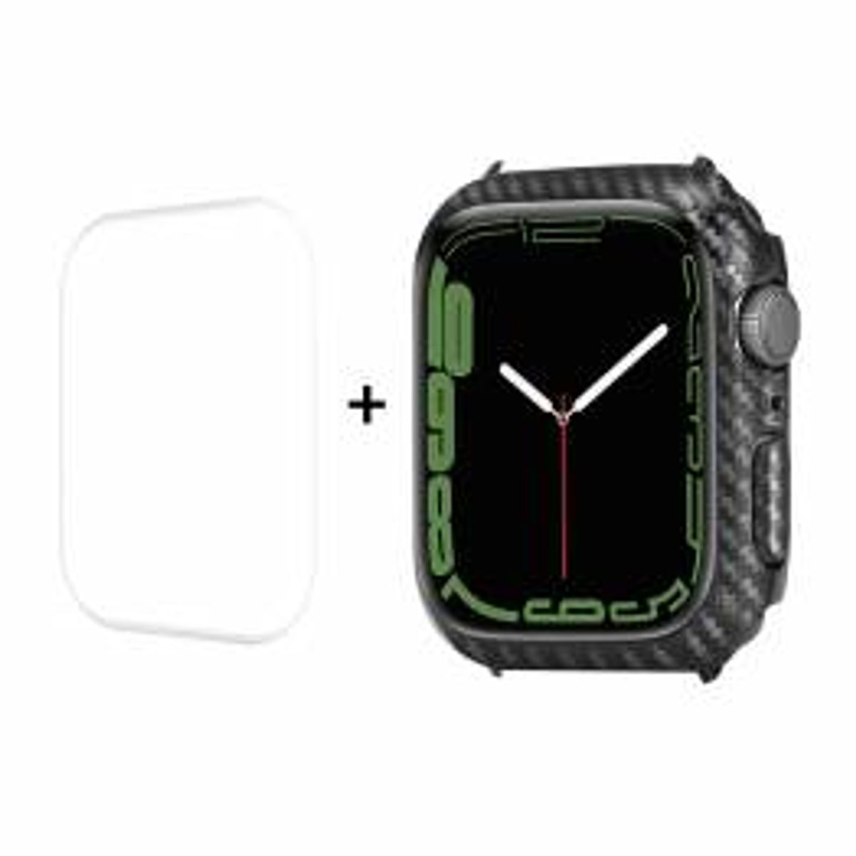 Enkay Apple Watch 7 kulfiber cover og skærmbeskyttelse - 41mm