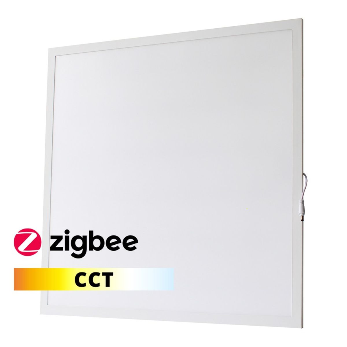 LEDlife 60x60 Zigbee CCT Smart Home LED panel - 36W, CCT, Bagbelyst, hvid kant - Dæmpbar : Via Zigbee, Kulør : CCT (Varm til Kold Hvid)