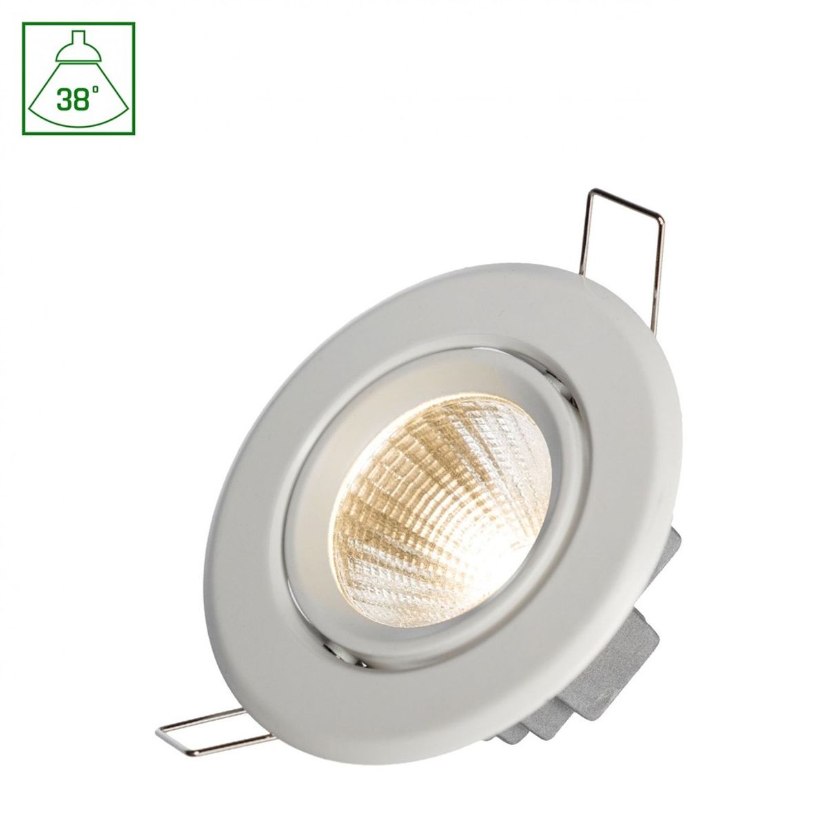 Fiale II LED Spot 6W COB 38 ° 230V, Neutral hvid, Hvid ring - Kulør : Neutral