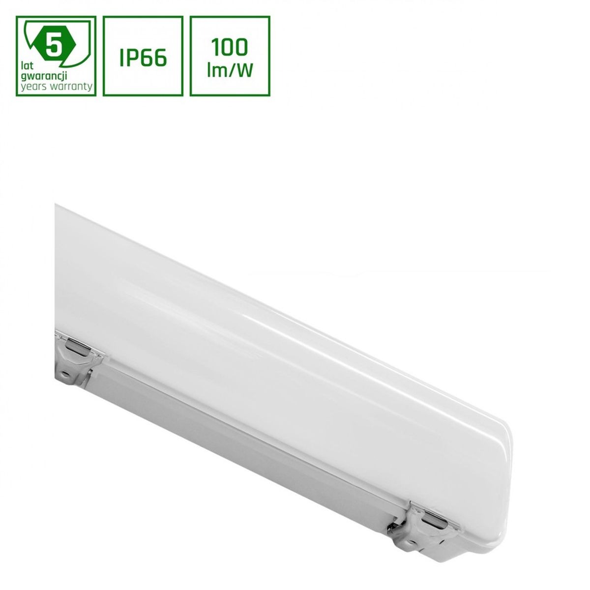 LIMEA LED 24W - 60cm, neutral hvid, garage, transparent - Kulør : Neutral