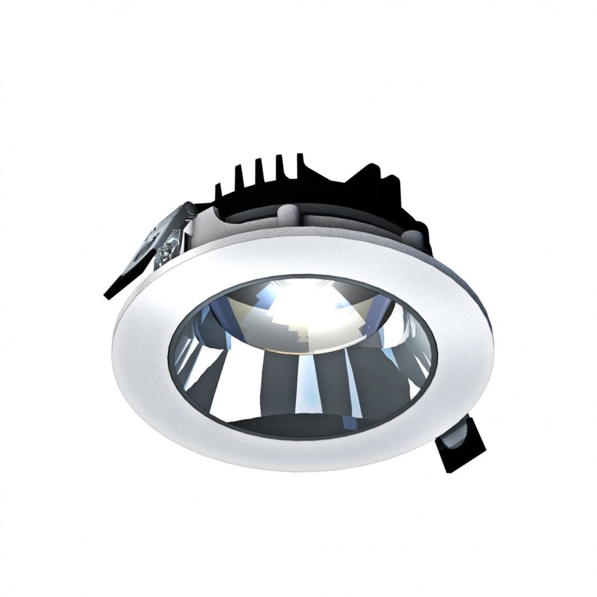 Model L Downlight 20W - nedsænket, uden lyskilde, justerbar retning 30 °, 160x70 mm, hvid