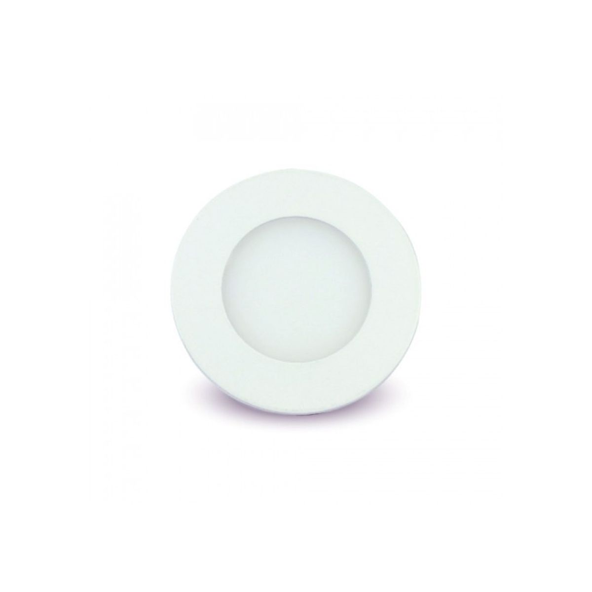 V-Tac 3W LED indbygningspanel - Hul: Ø7,3 cm, Mål: Ø8,4 cm, 230V - Dæmpbar : Ikke dæmpbar, Kulør : Neutral