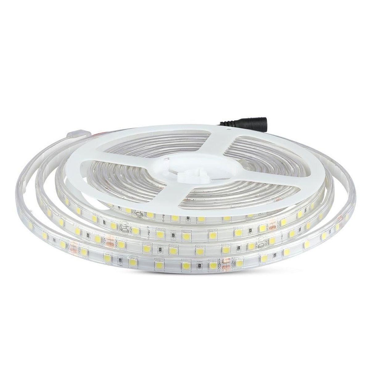 V-Tac 9W/m stænktæt LED strip - 5m, IP65, 24V, 60 LED pr. meter - Kulør : Neutral