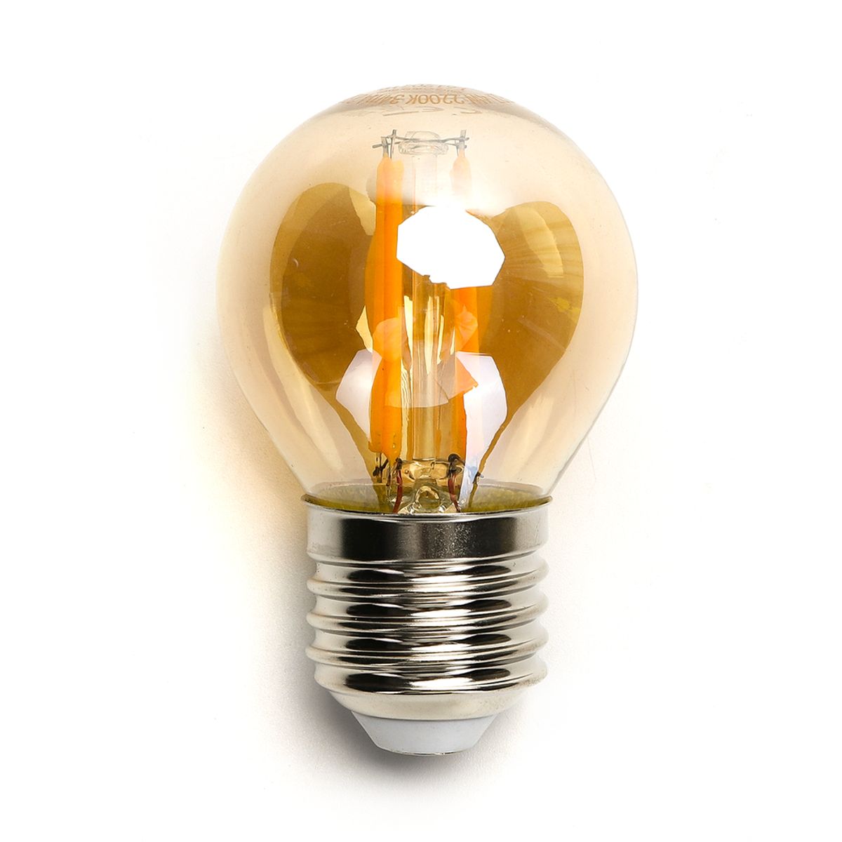 Outlet: LED Filament pære G45 E27 6W - 2200K Amber - Kulør : Ekstra varm