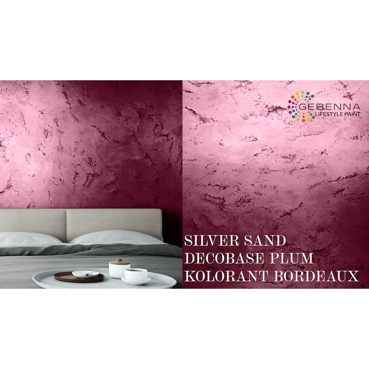 Silver Sand + Decobase Plum + Kolorant Burgund