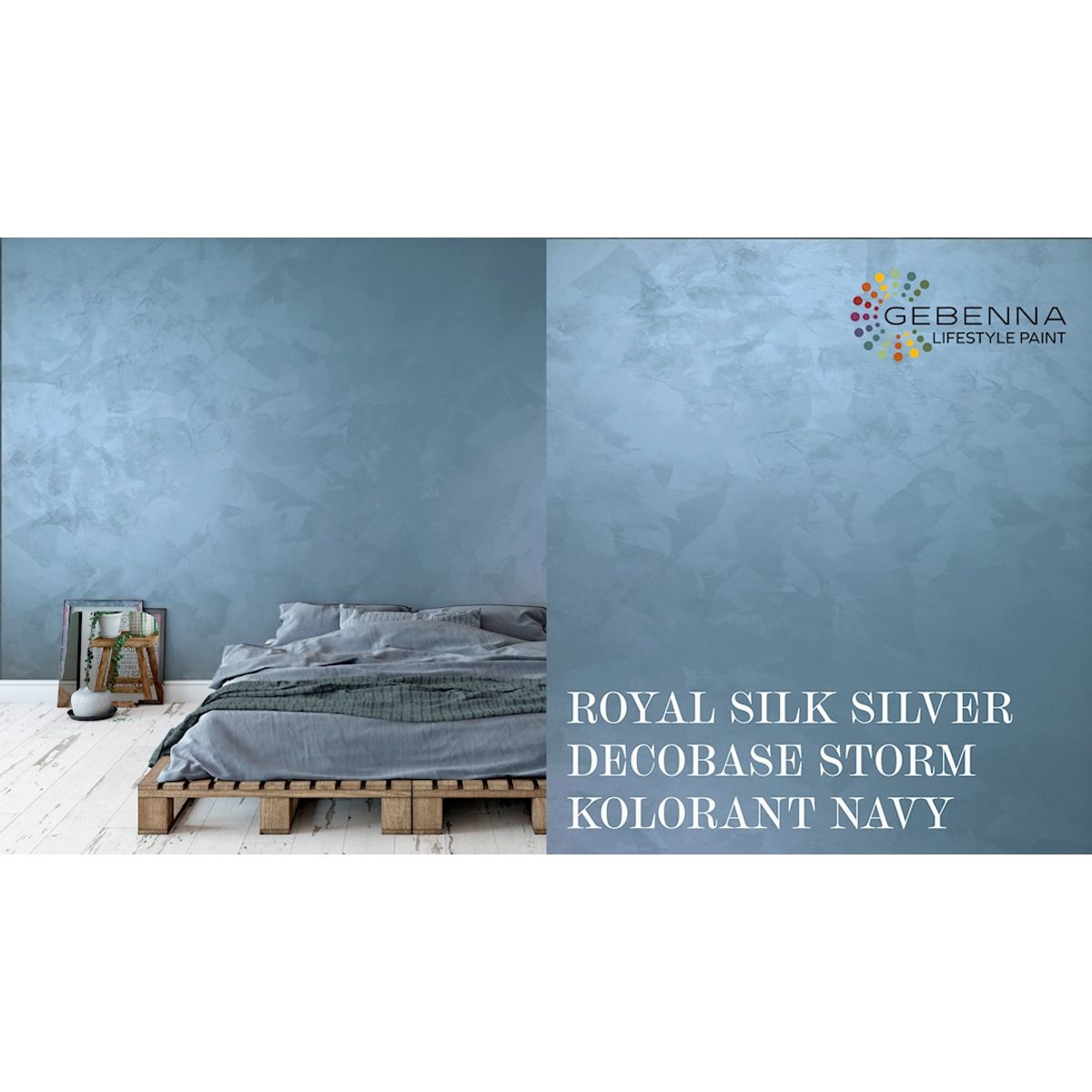 Royal Silk Silverbase + Decobase Navy Blue + Kolorant Navy Blue (20 ml)