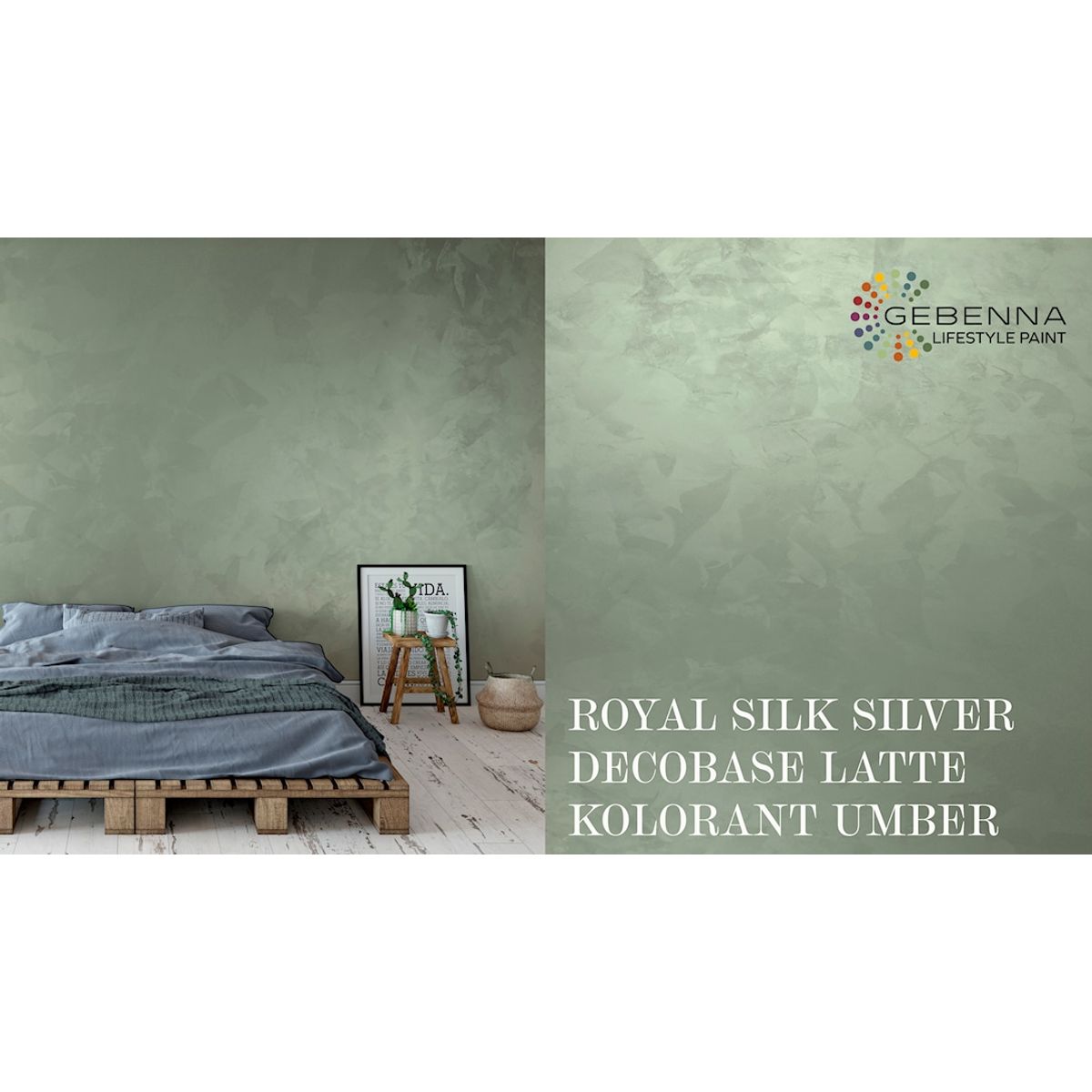 Royal Silk Silverbase + Decobase Latte + Kolorant Umber