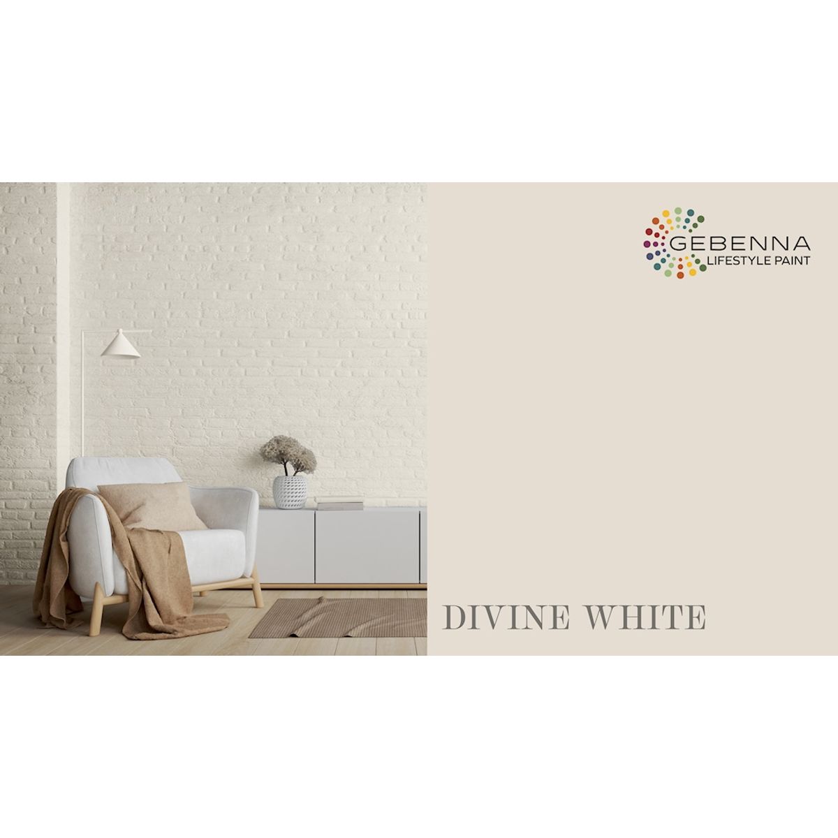 Gebenna Vægmaling: Divine White 9 liter