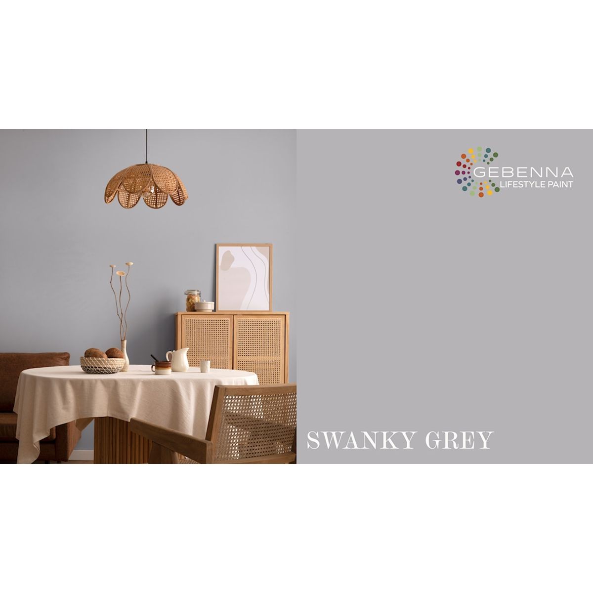 Gebenna Vægmaling: Swanky Grey farveprøve