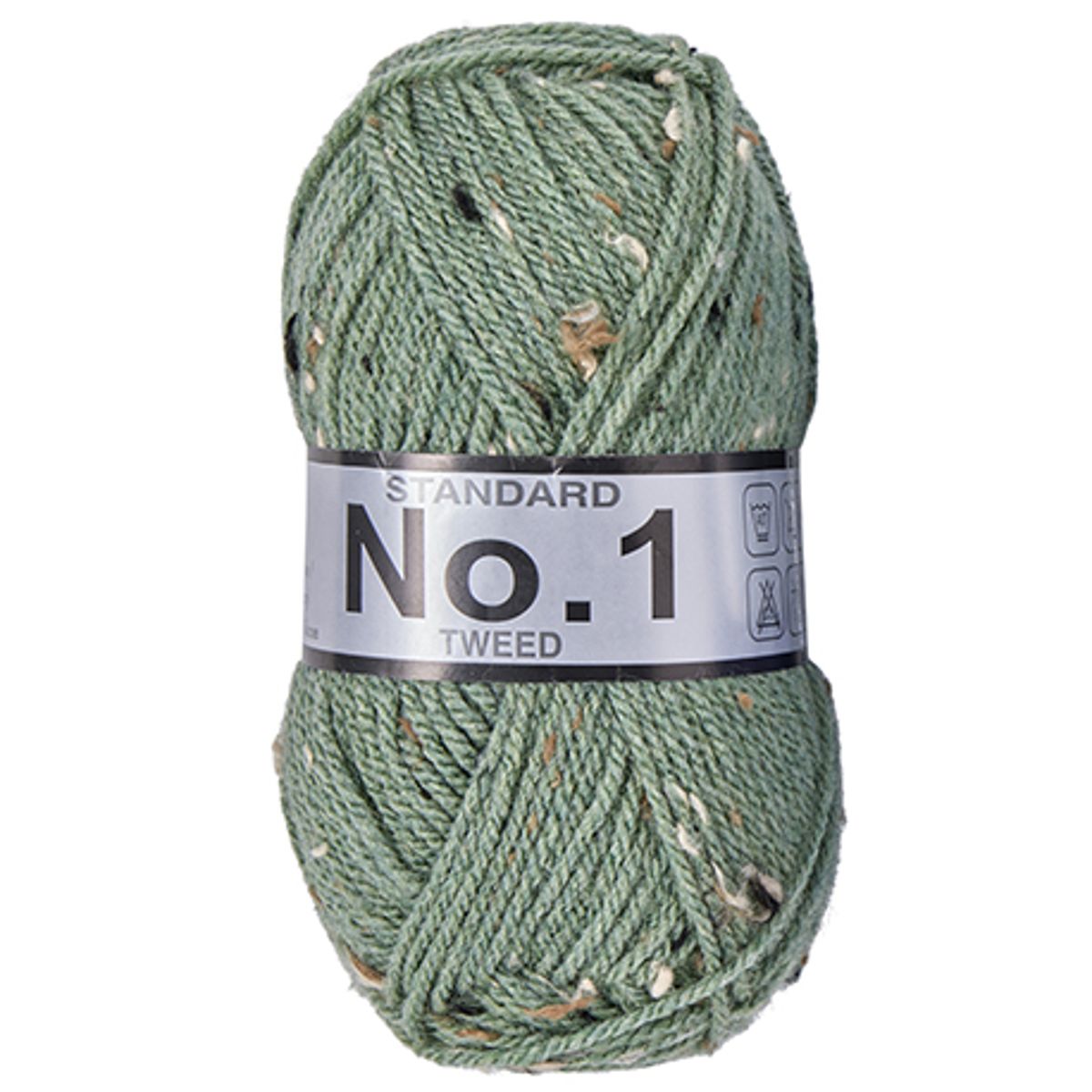 No. 1 Tweed, Støvet grøn, 50 g, nr. 665