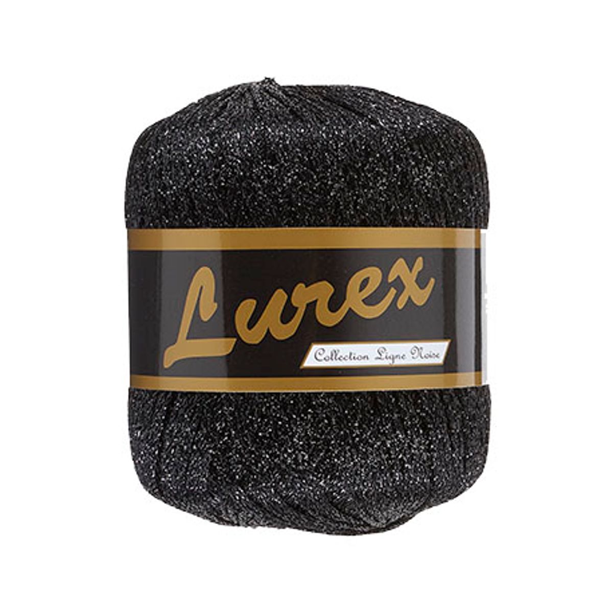 Lurex glimmergarn, sort, 25 g, nr. 17