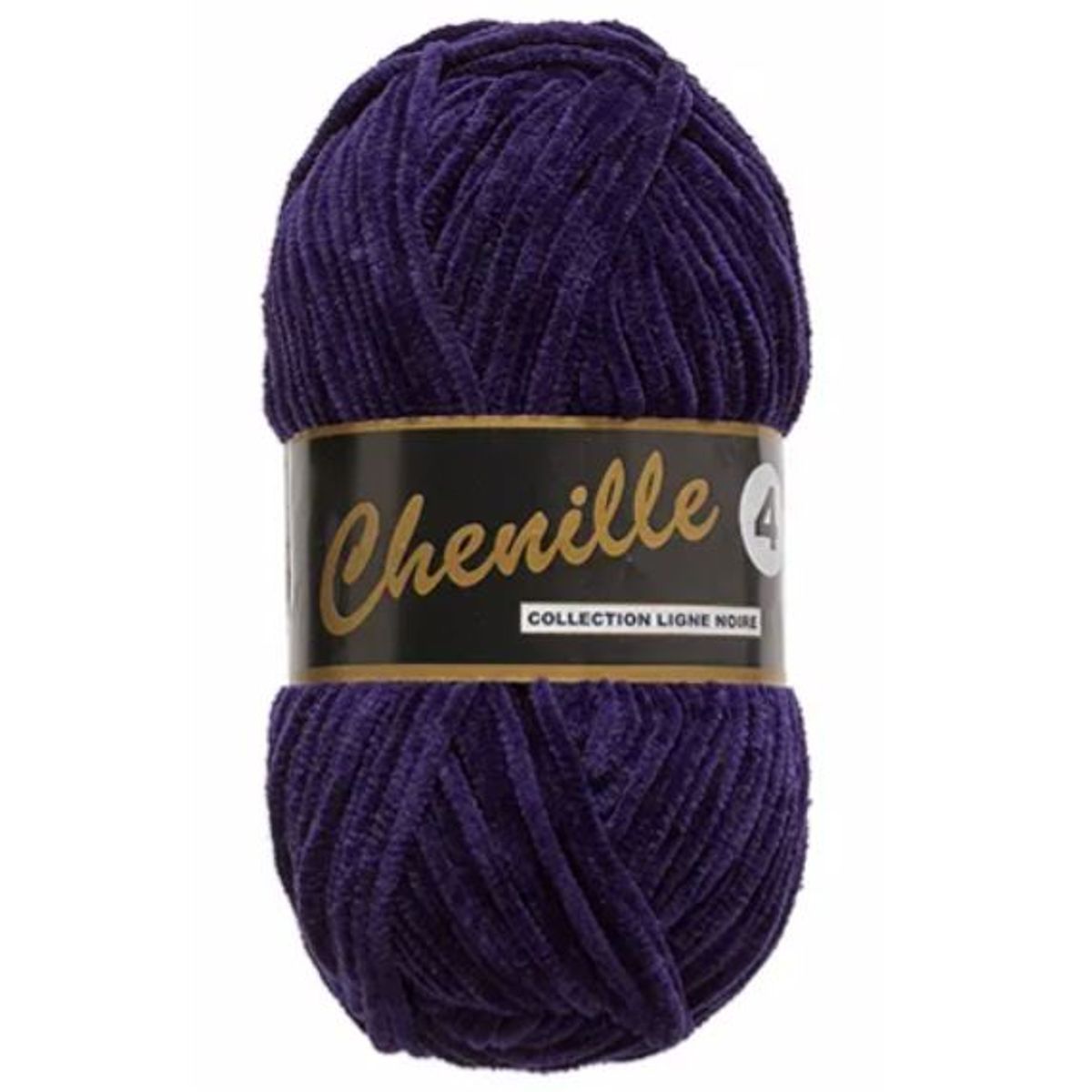 Chenille 4, mørk lilla, 50 g, nr. 64