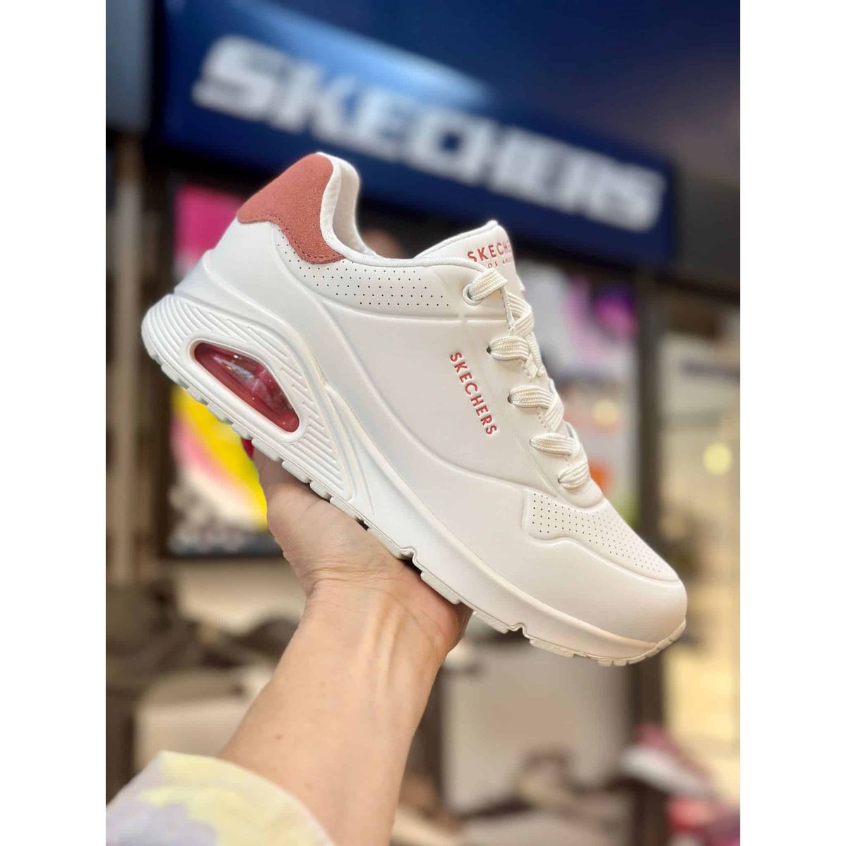 Skechers, Dame, Sneaker, Uno - Pop Back - White 38