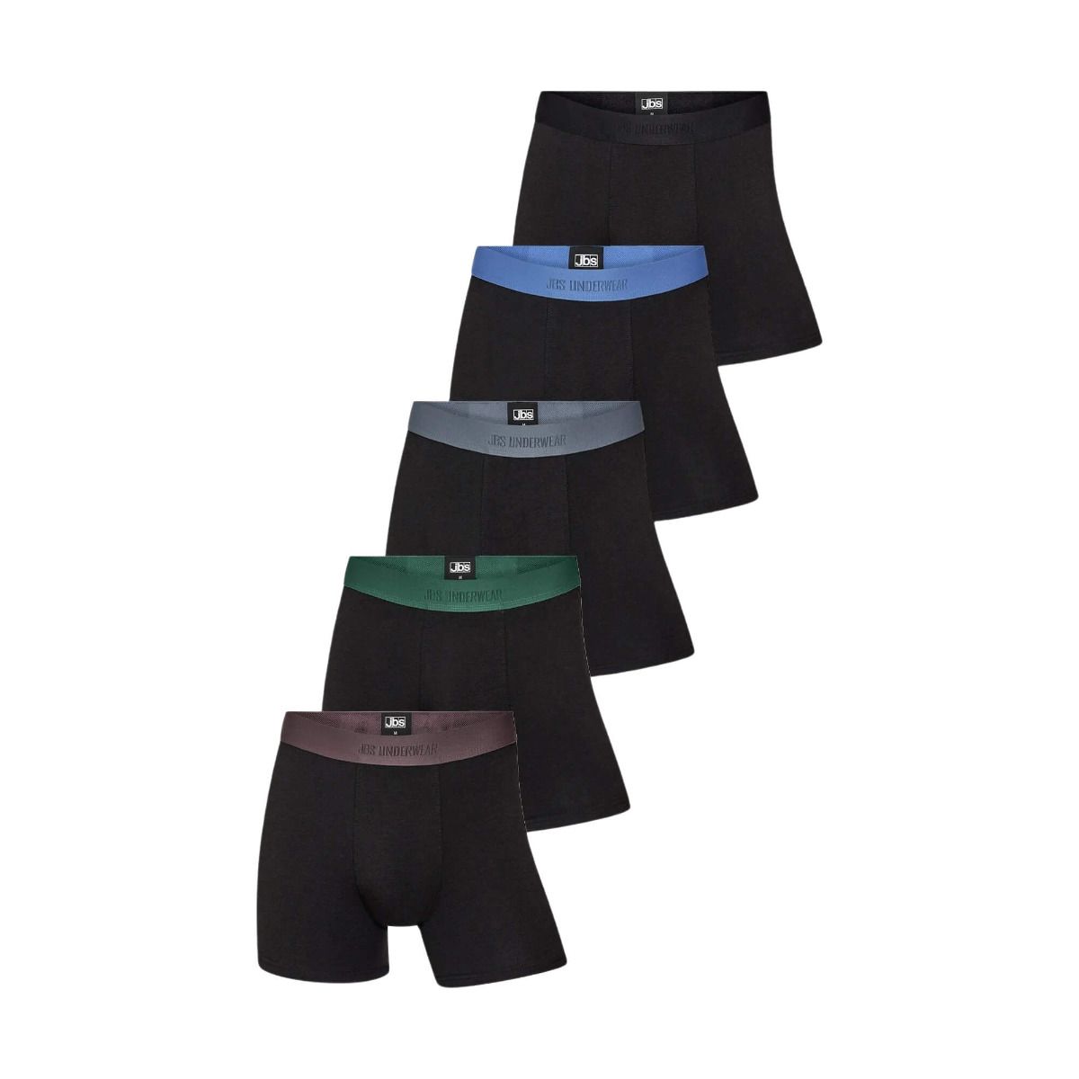 5-pak JBS bambus boxershorts i gaveæske, multi, str. small