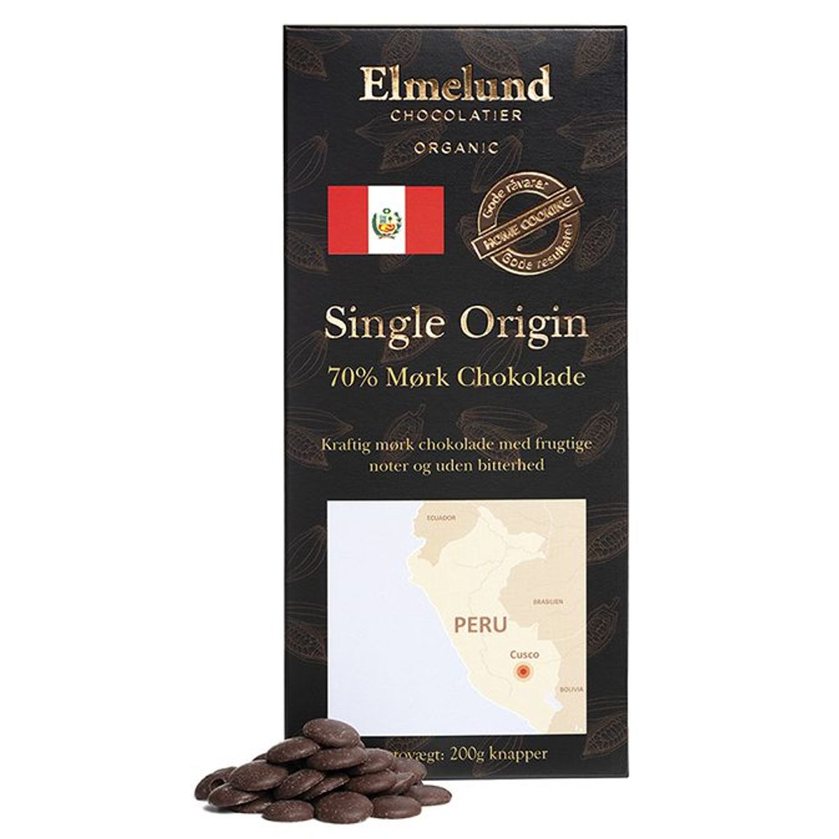 200g - Peru 70% Mørk Chokolade