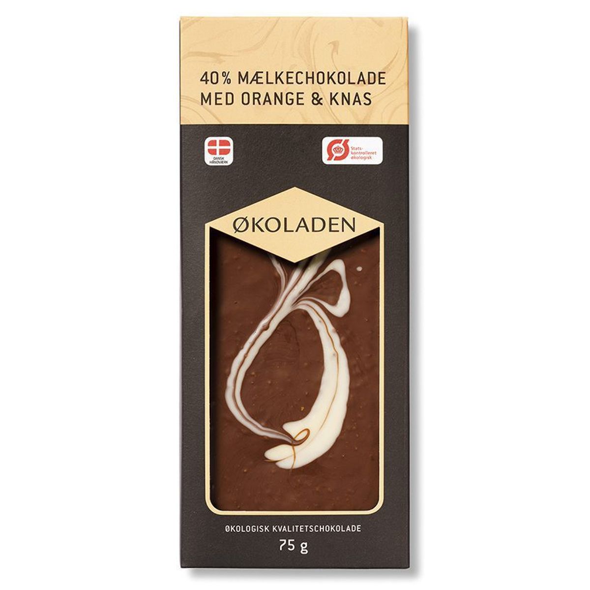 40% Mælkechokolade Med Orange &amp; Knas