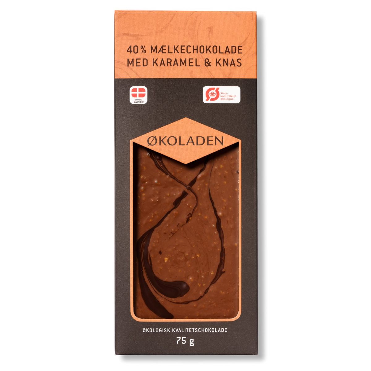 40% Mælkechokolade med Karamel &amp; Knas