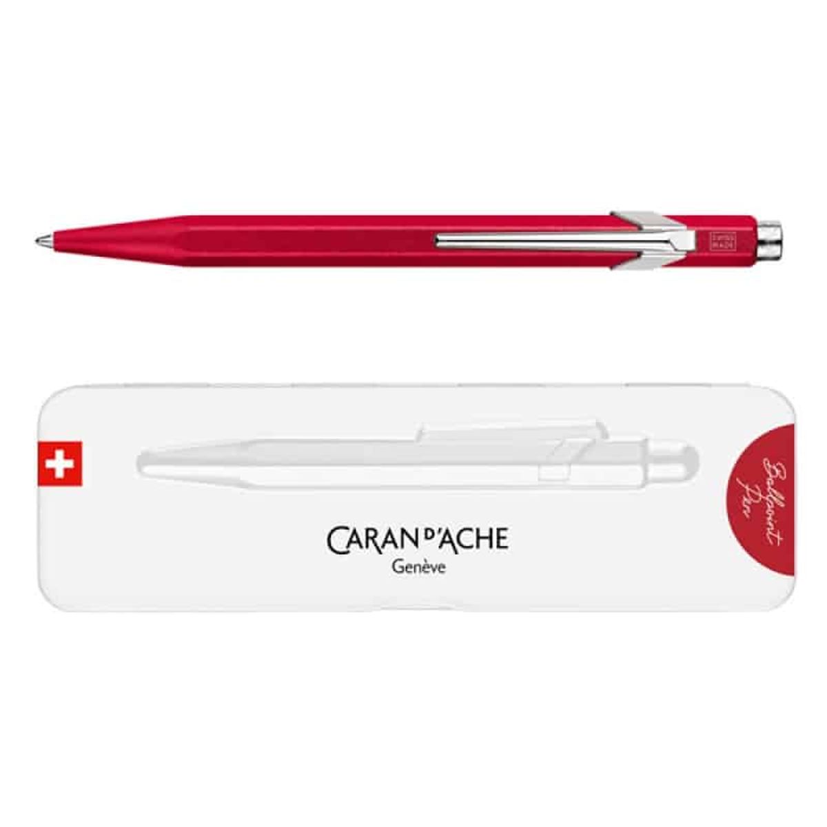 CARAN D'ACHE 849 Colormat-X pen, M, i æske, rød -.