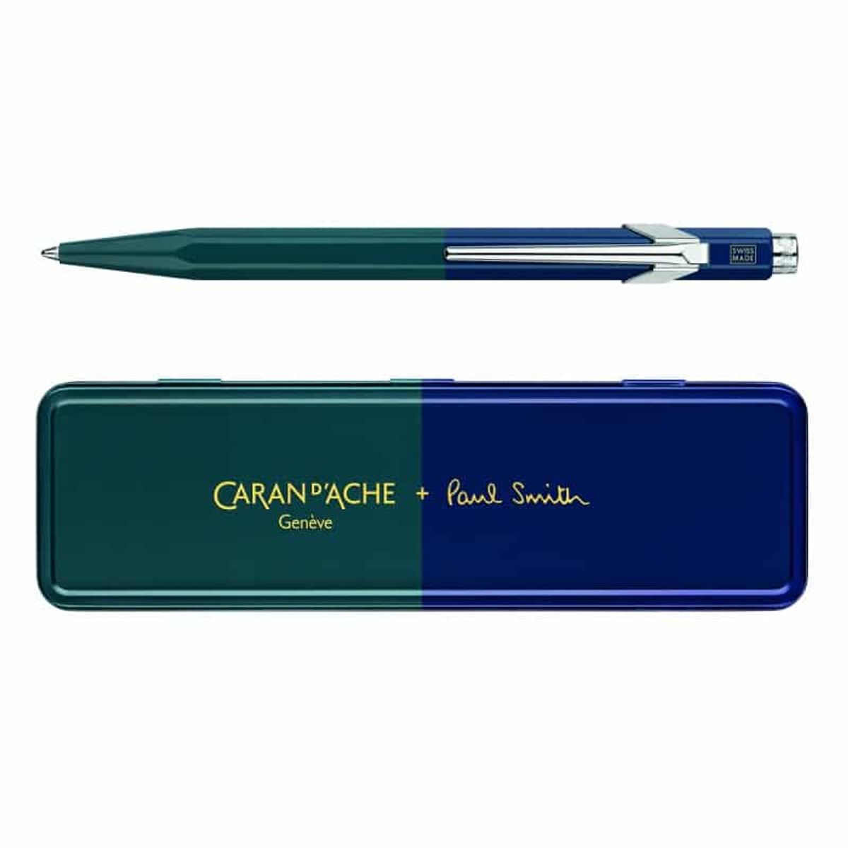 Pen CARAN D'ACHE 849 Paul Smith Edition 4, M, i æske, Grøn/Navy,.