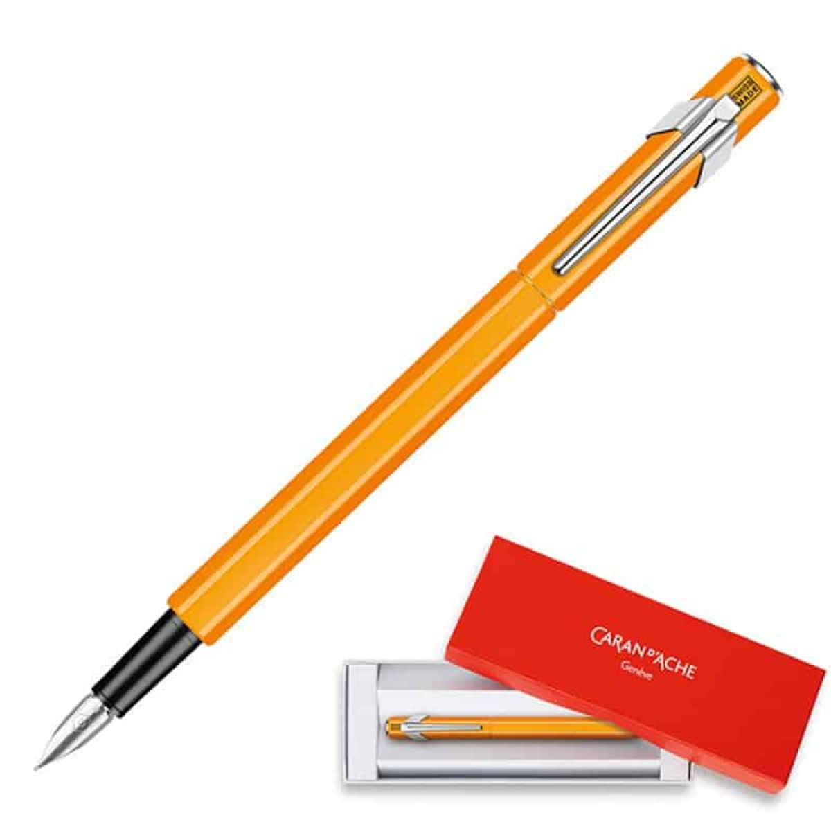 Fyldepen Caran d'Ache 849 Fluo Line orange.