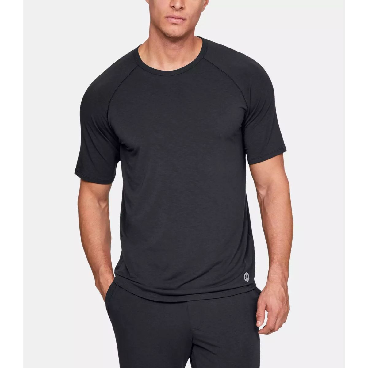 Mænds Under Armour Recovery Sleepwear kortærmet T-shirt - Sort M