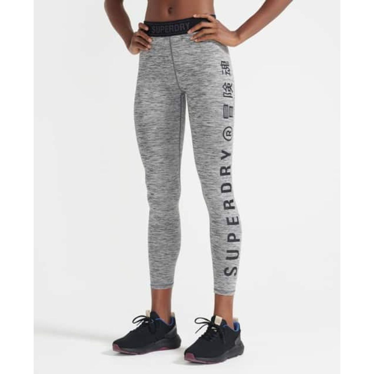 SuperDry Sport - Training Elastic Leggings - Grey Marl S