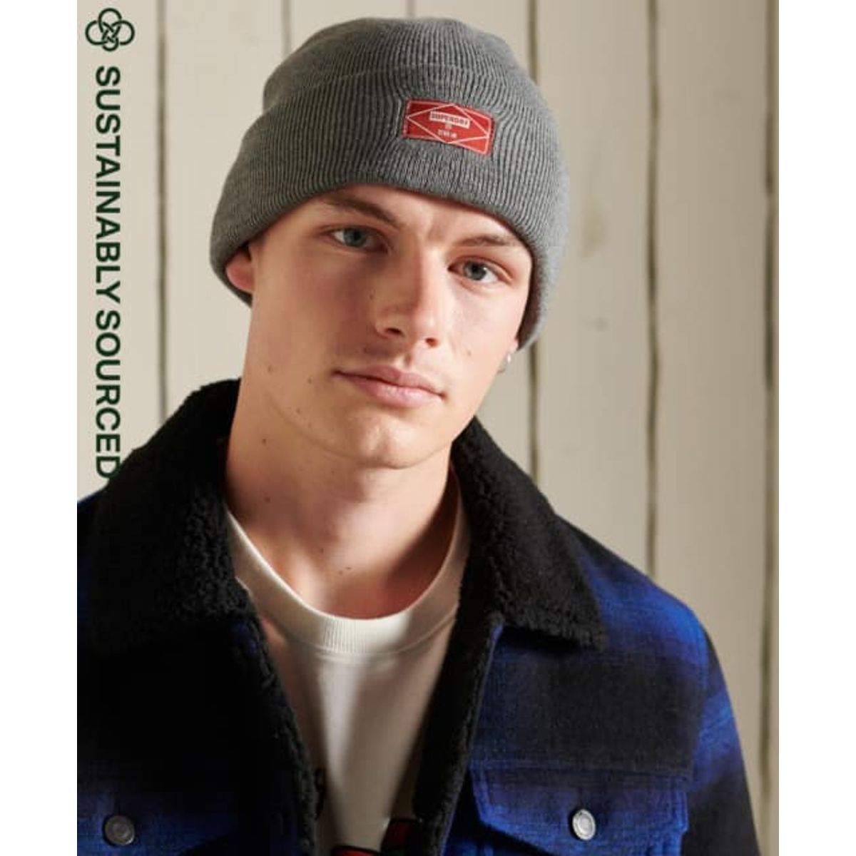 SuperDry Sport - Unisex Worker Beanie - Mid Grey Marl 1SIZE