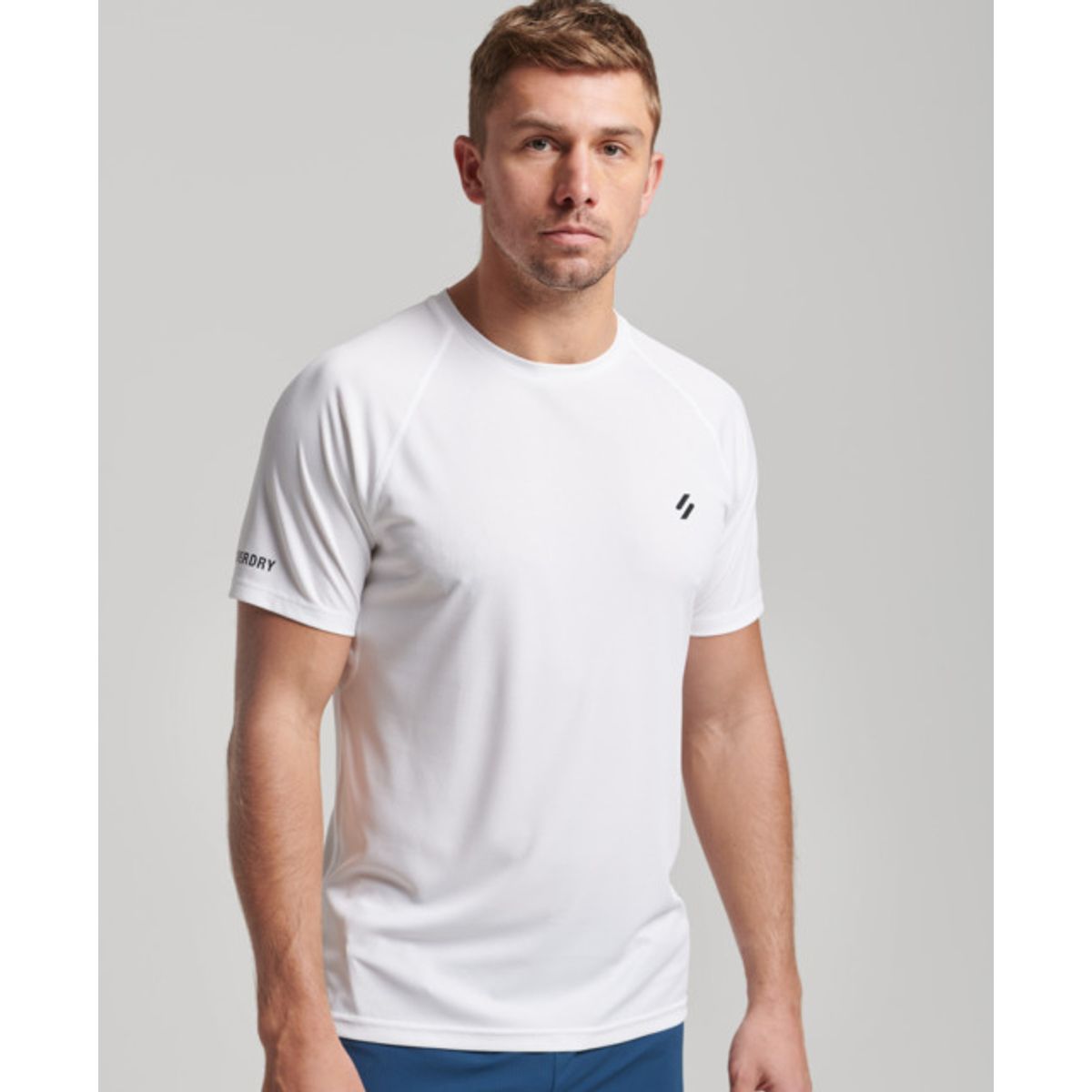 SuperDry Sport - Train Active Short Sleeve T-Shirt - Hvid L