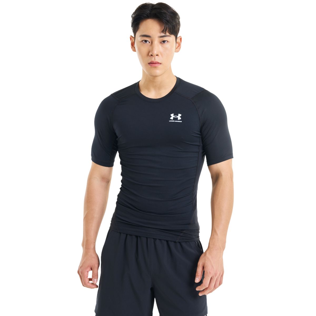 Mænds Under Armour - Compression SS T-shirt - Black 4XL