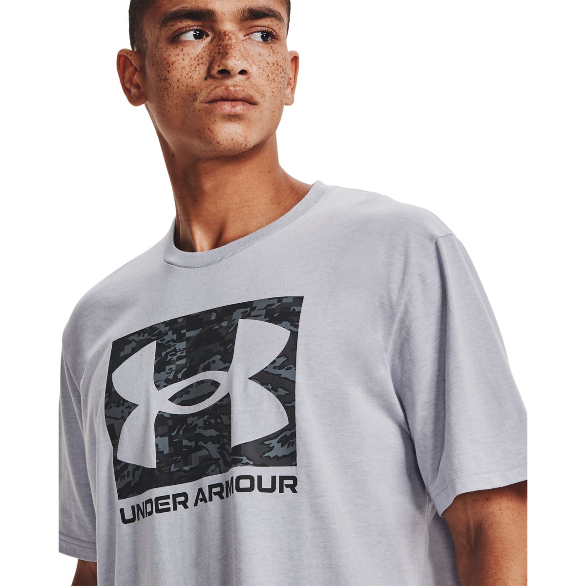 Mænds Under Armour - Abc Camo Boxed Logo Ss - Mod Gray L