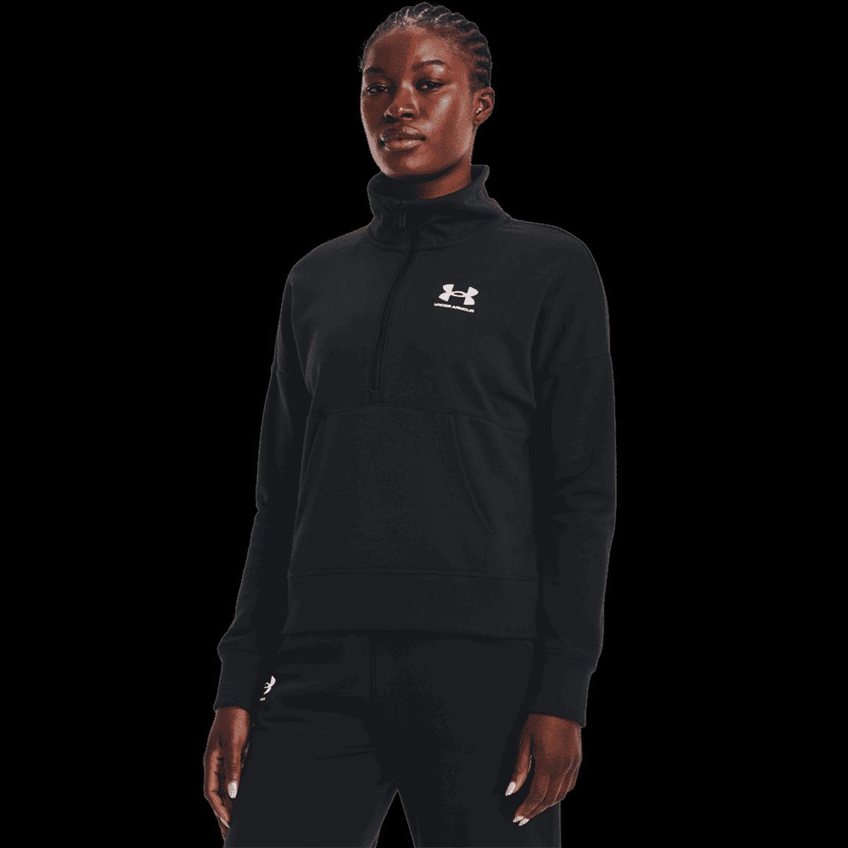 Under Armour Kvinder - Rival Fleece ½ Zip - Black XS