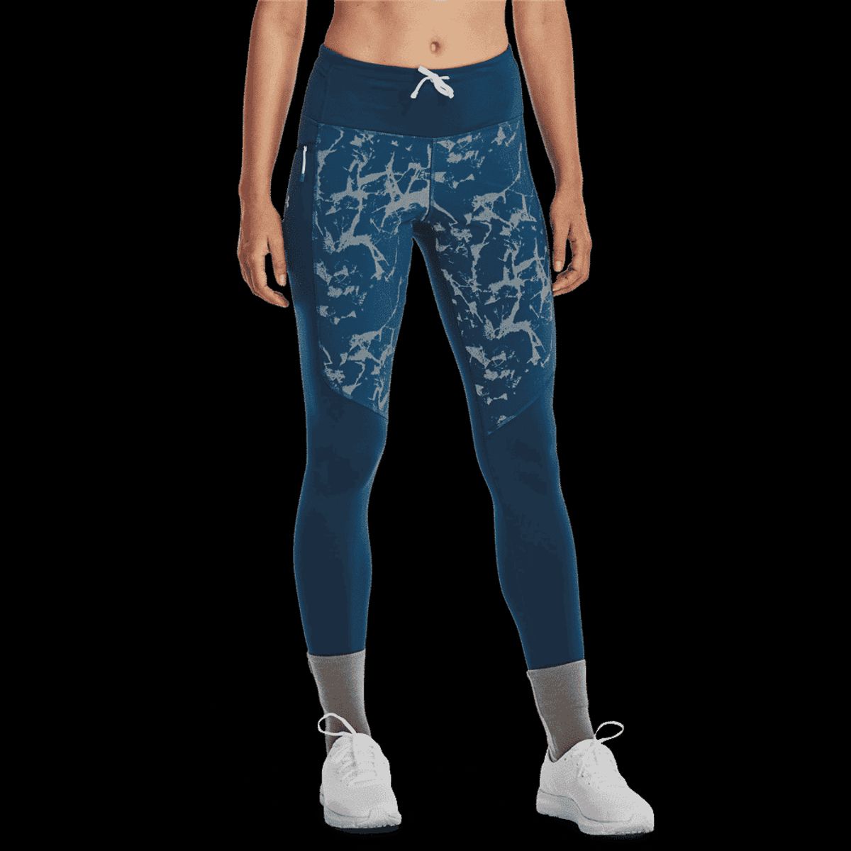 Under Armour Kvinders - OutRun The Cold Compression-Tights - Petrol Blue XL