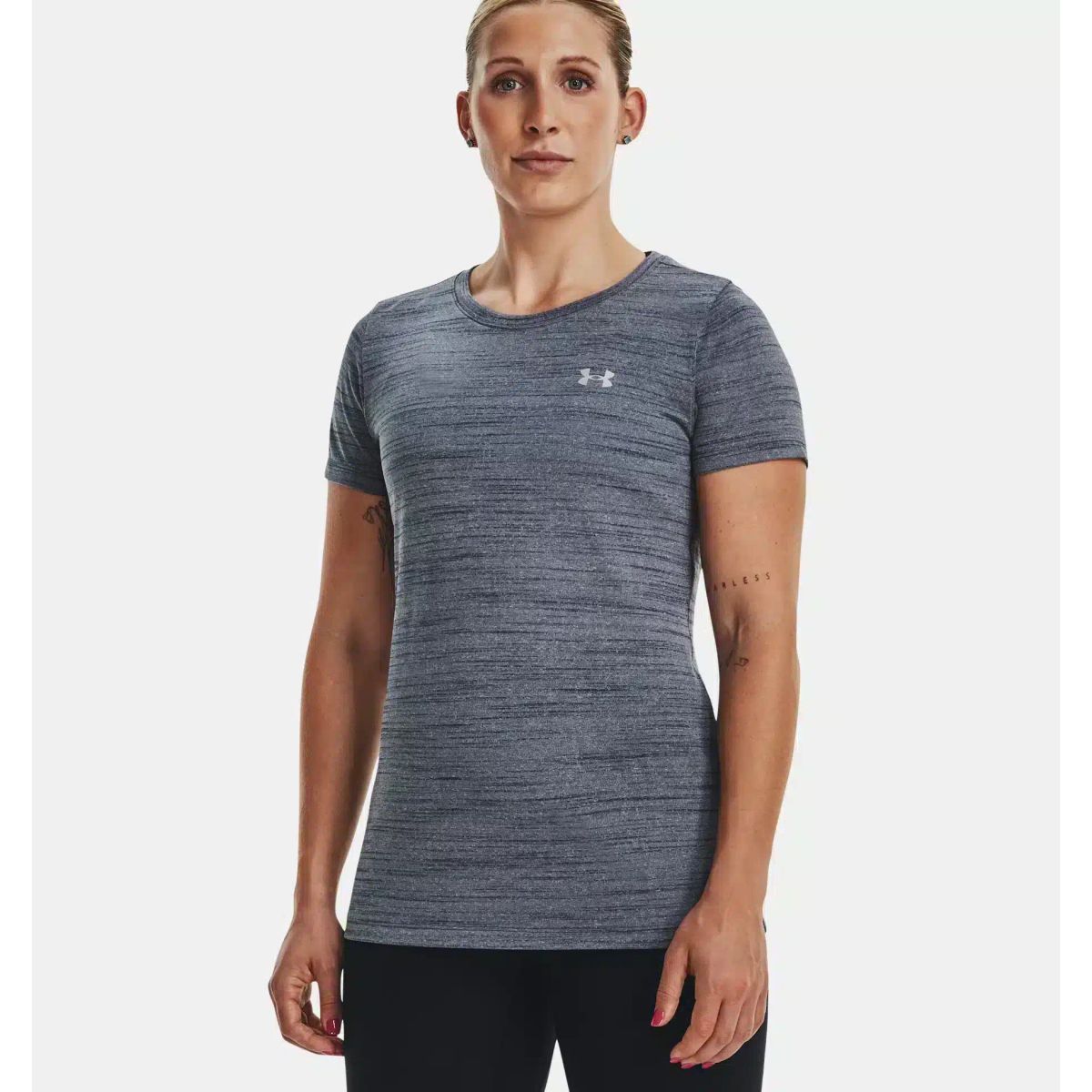 Kvinder Under Armour - Tech Tiger - Downpour Gray S