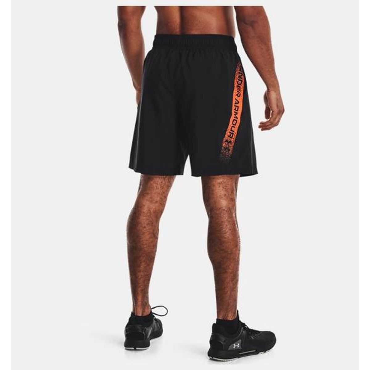 Mænds Under Armour - Woven Graphic Shorts - Black&Orange S