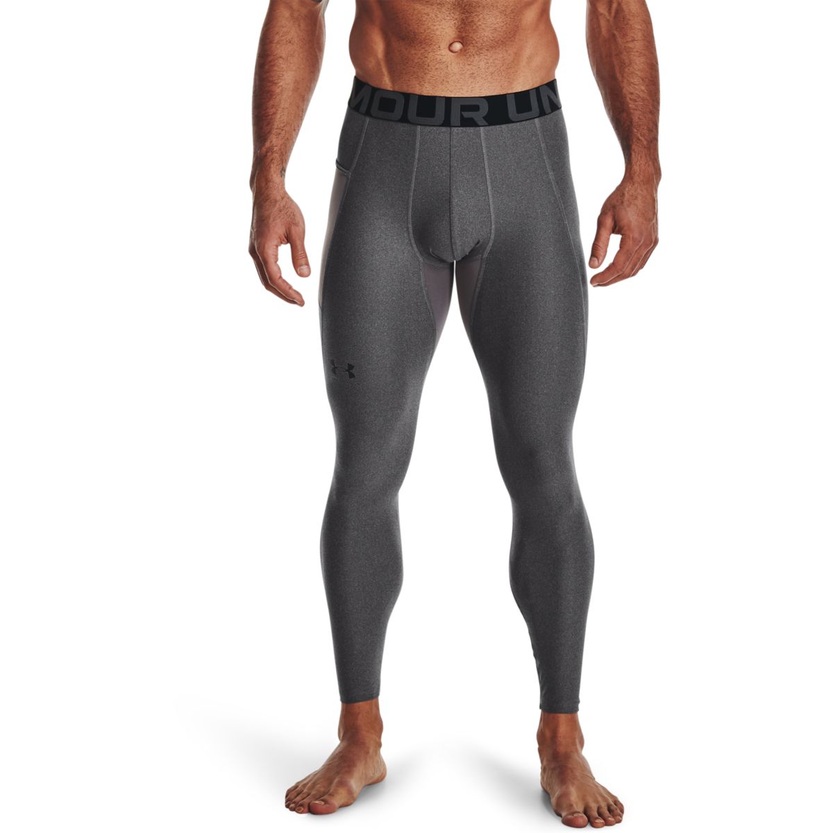 Under Armour Mænds - HeatGear Leggings - Carbon Heather Grey S