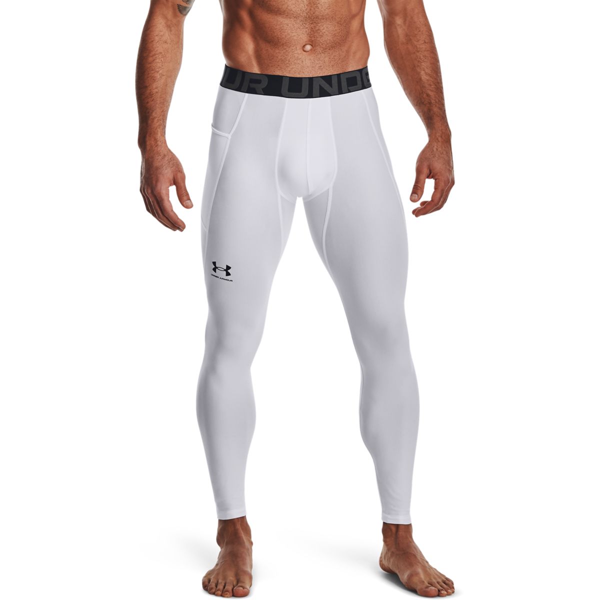 Under Armour Mænds - HeatGear Leggings - White M