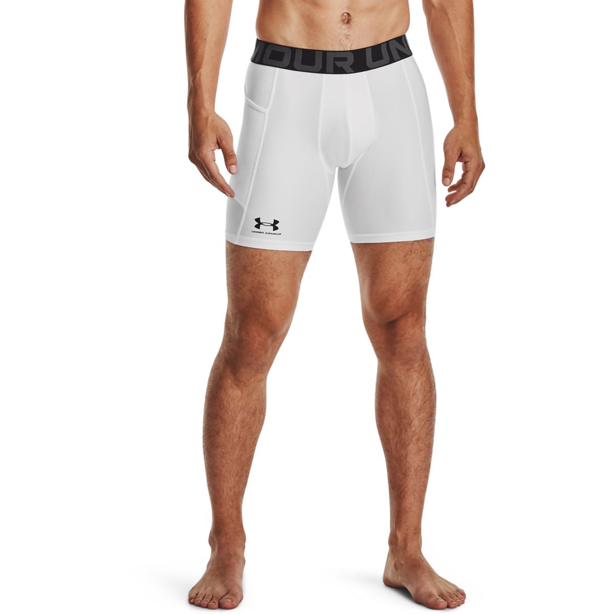 Under Armour Mænds - HeatGear Compression Shorts - Hvid XL