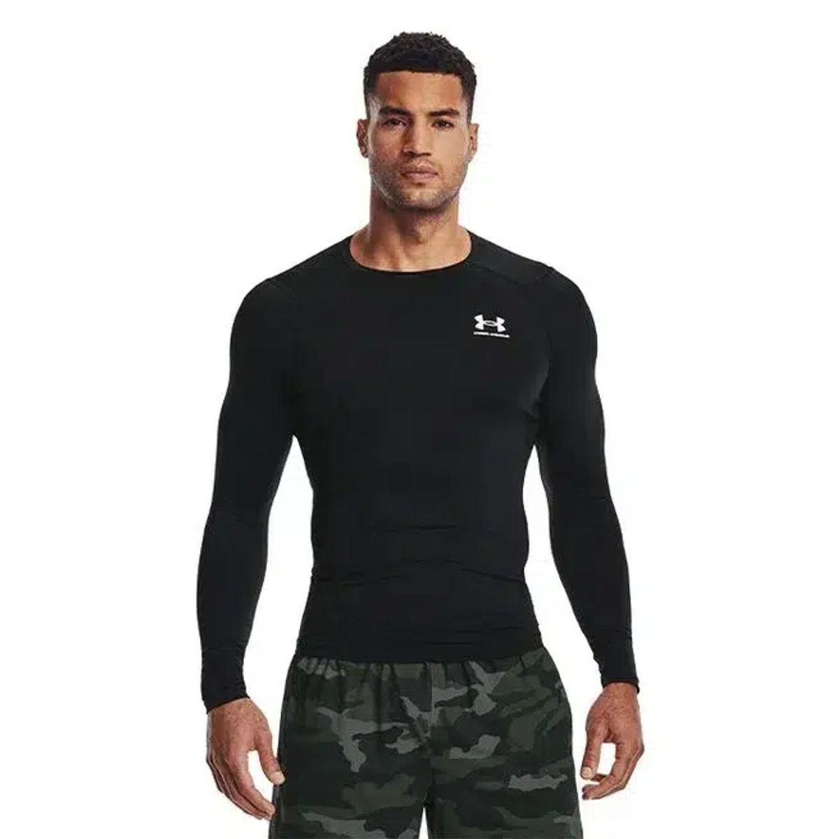 Mænds Under Armour - Compression LS T-shirt - Black S