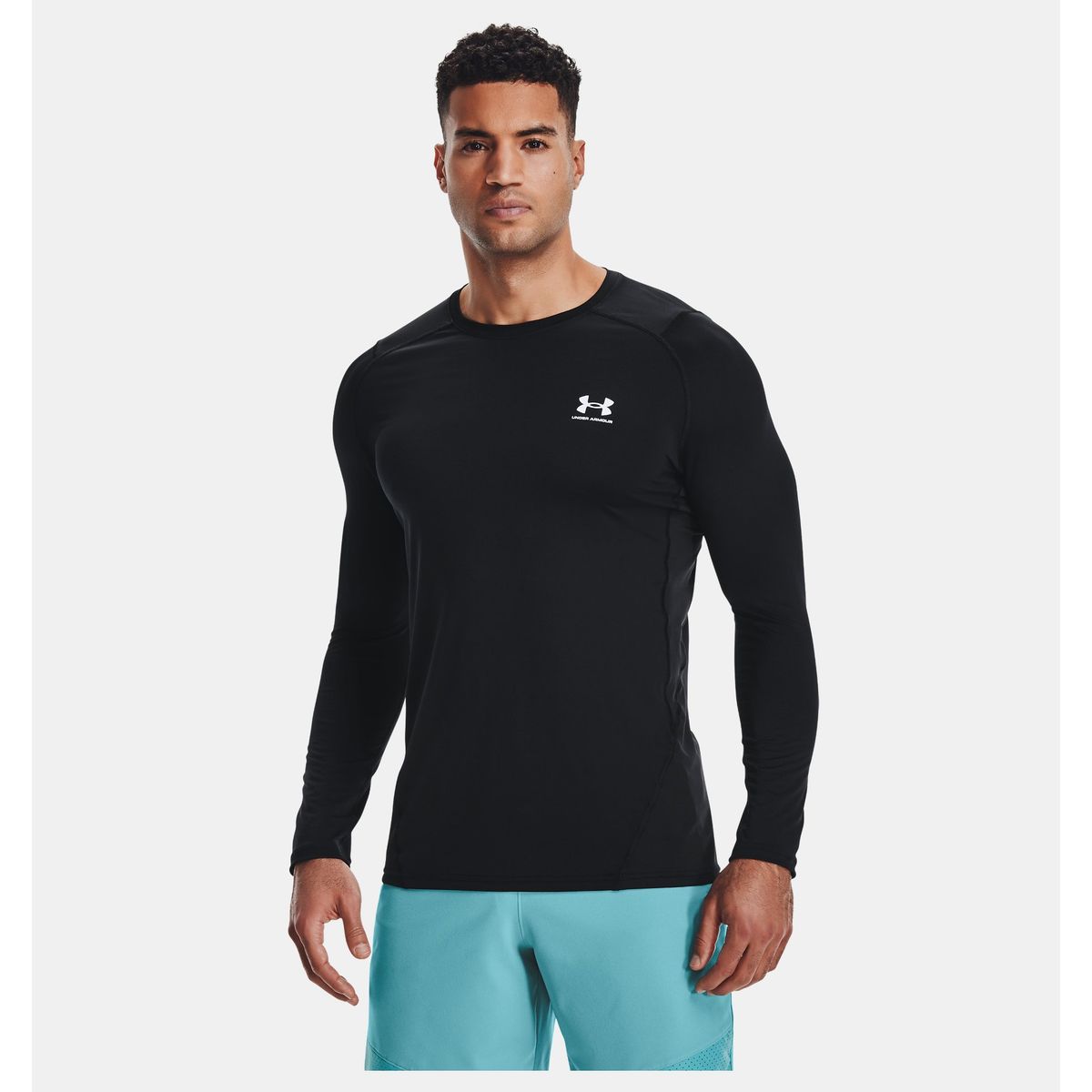 Mænds Under Armour - HeatGear Armour Fitted LS - Black XL